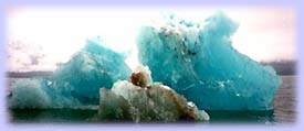 An iceberg in Disenchantment Bay near Hubbard Glacier.